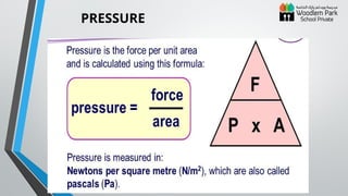Pressure PHYSICS CHAPTER , PRESSURE pptx | PPTX