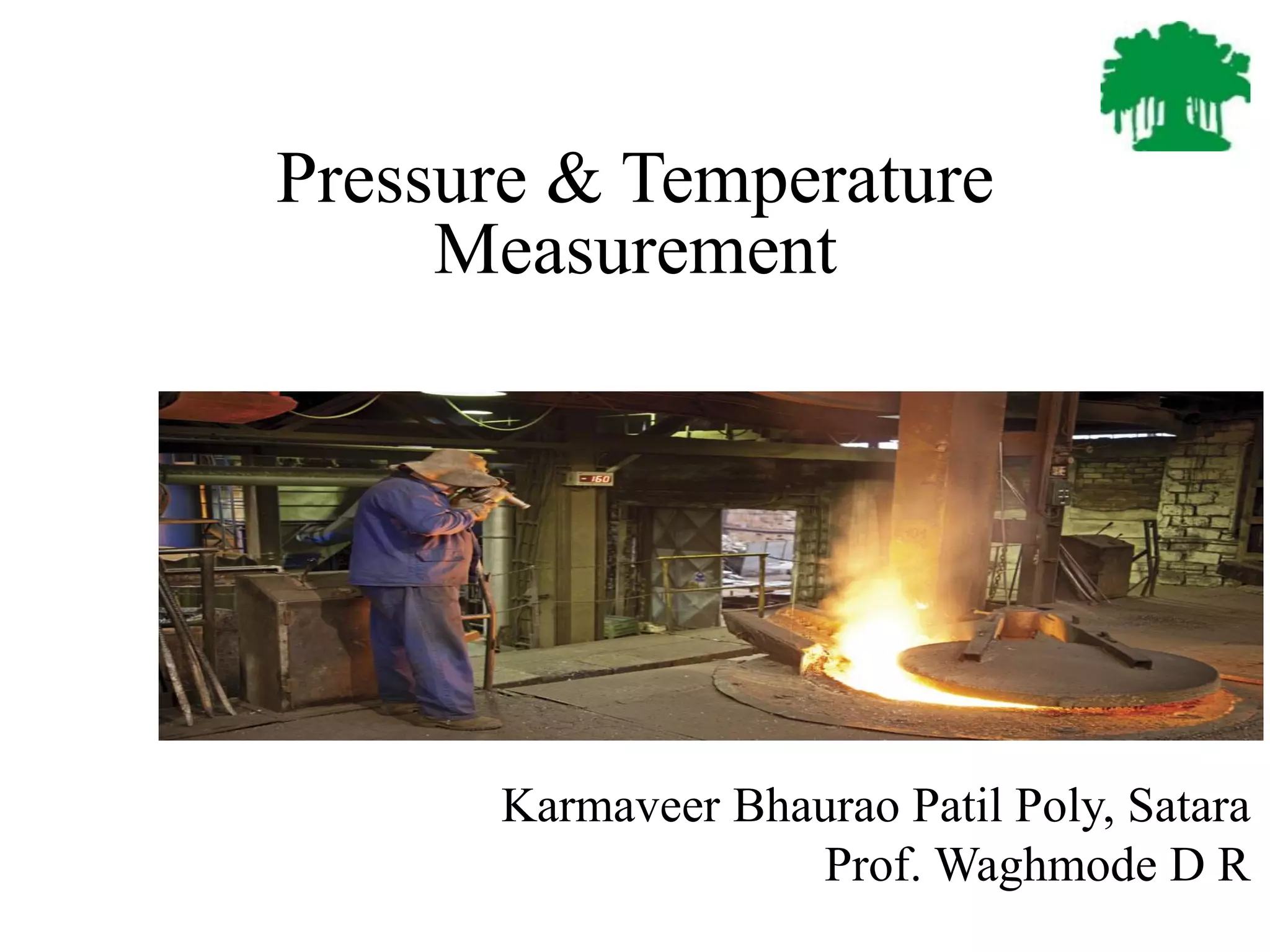 Pressure and temperature measurement | PDF