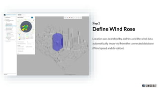 Step 2
Define Wind Rose
Location was searched by address and the wind data
automatically imported from the connected datab...