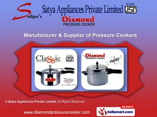 Manufacturer & Supplier of Pressure Cookers
 