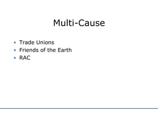 Multi-Cause Trade Unions Friends of the Earth RAC 