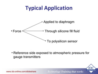 www.eit.edu.au Technology Training that Workswww.idc-online.com/slideshare
Typical Application
• Force
Applied to diaphrag...