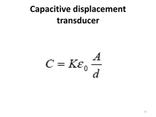 Capacitive displacement
transducer
15
 