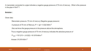 09/05/17
PRESSURE MEASUREMENT (FMHM)
BY SASIDHAR.G
19
 