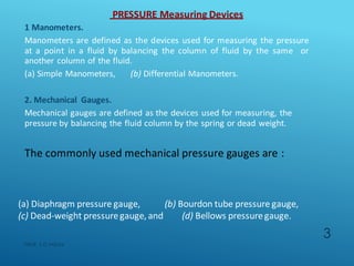 Pressure Measurement and the types of pressure measuring devices