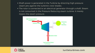 Pressure reducing turbine
