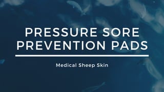 PRESSURE SORE
PREVENTION PADS
Medical Sheep Skin
 