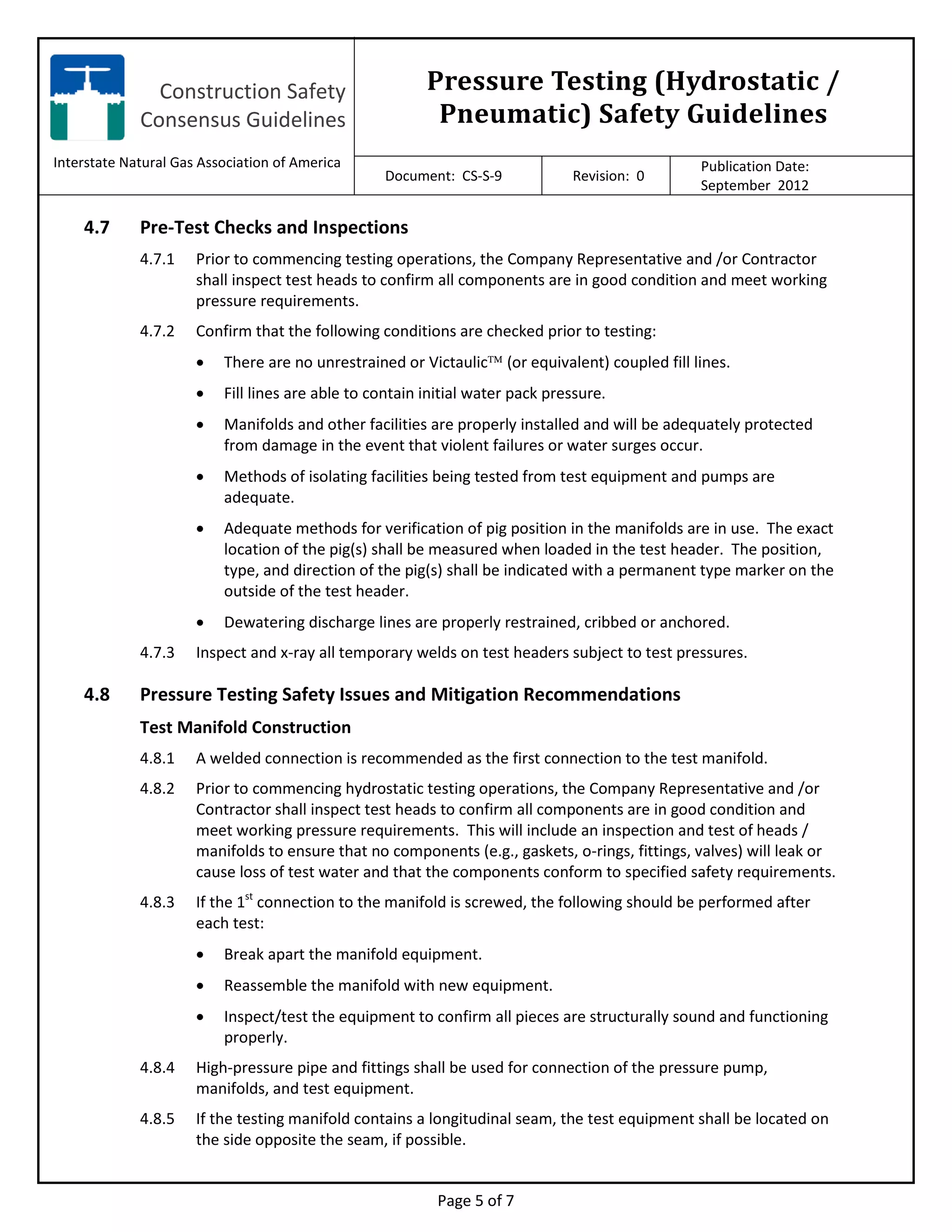 Pressure testing | PDF
