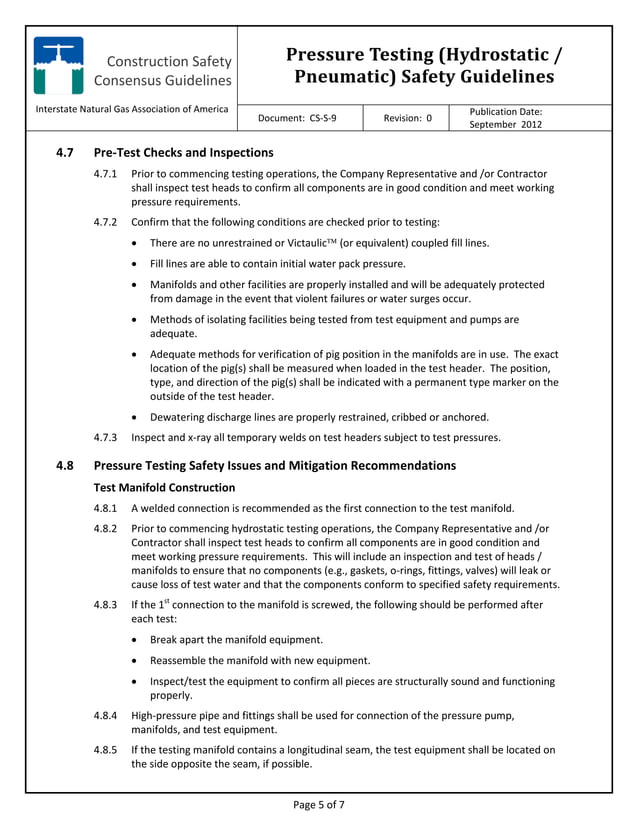 Pressure testing | PDF