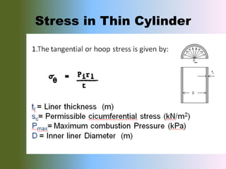 Stress in Thin Cylinder
 