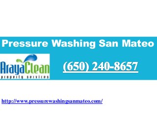 Pressure Washing San Mateo
http://www.pressurewashingsanmateo.com/
 