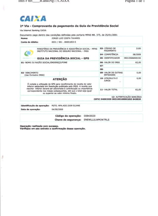 Prestação de Contas - Agosto 2009