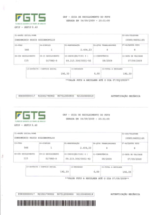 Prestação de Contas - Agosto 2009