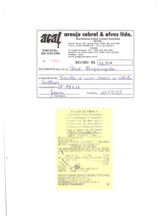 Prestação de Contas - Agosto 2009