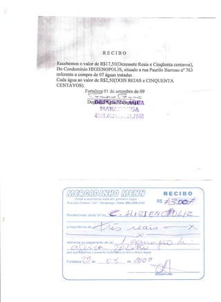 Prestação de Contas - Agosto 2009