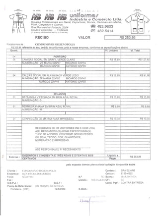 Prestação de Contas - Agosto 2009
