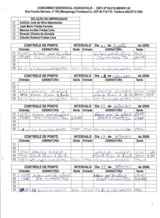 Prestação de Contas - Agosto 2009