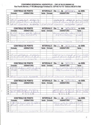 Prestação de Contas - Agosto 2009