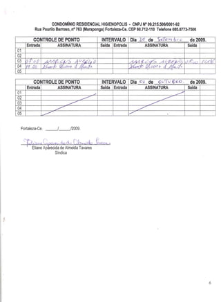 Prestação de Contas - Agosto 2009