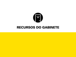 RECURSOs do gabinete
GaBInete
34
 