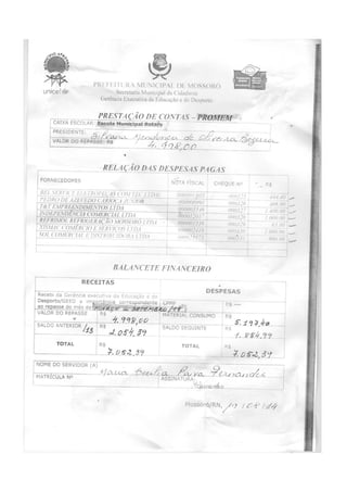 Prestação de contas