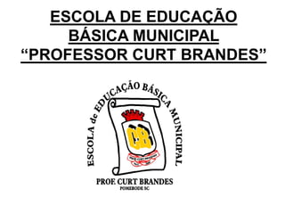 ESCOLA DE EDUCAÇÃO
BÁSICA MUNICIPAL
“PROFESSOR CURT BRANDES”
 