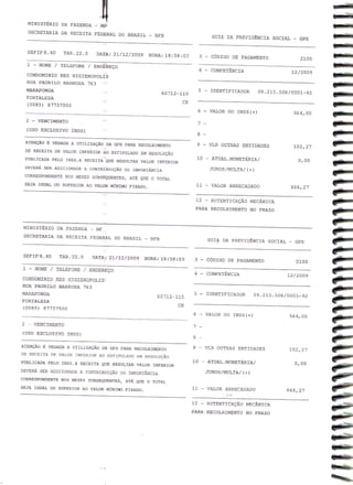 Prestação de Contas - Dezembro 2009