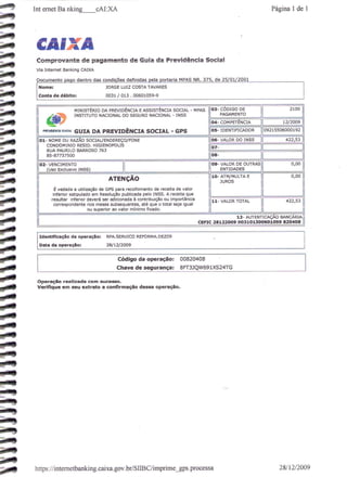 Prestação de Contas - Dezembro 2009