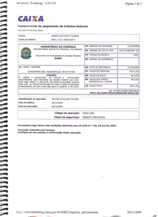 Prestação de Contas - Dezembro 2009