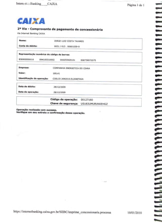 Prestação de Contas - Dezembro 2009