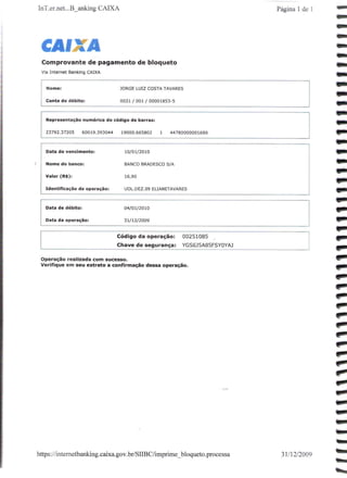 Prestação de Contas - Dezembro 2009