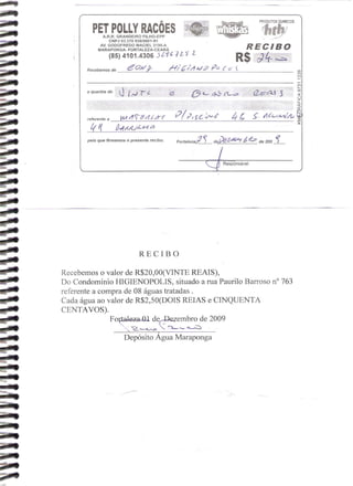 Prestação de Contas - Dezembro 2009