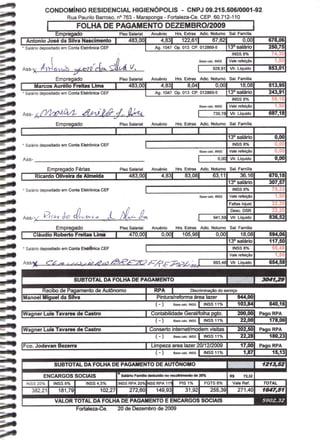 Prestação de Contas - Dezembro 2009