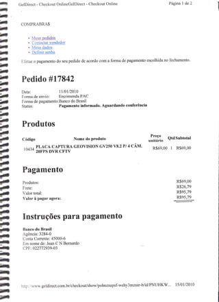 Prestação de Contas - Dezembro 2009