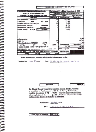 Prestação de Contas - Dezembro 2009