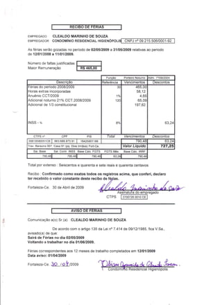 Prestação de Contas - Maio 2009