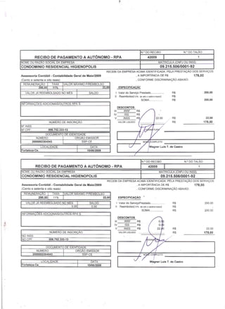 Prestação de Contas - Maio 2009
