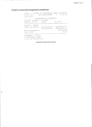 Prestação de Contas - Maio 2009