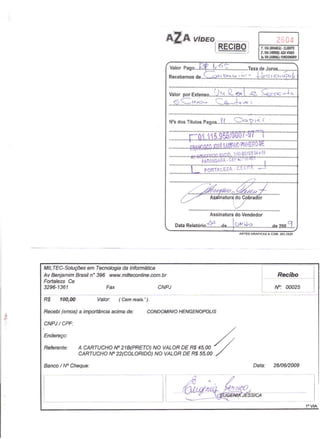 Prestação de Contas - Maio 2009