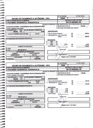 Prestação de Contas - Setembro 2009
