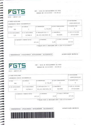 Prestação de Contas - Setembro 2009