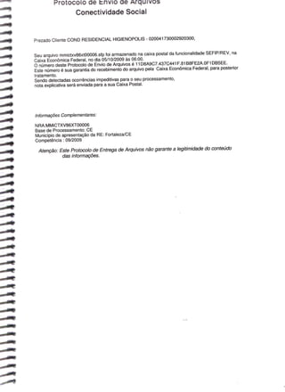 Prestação de Contas - Setembro 2009