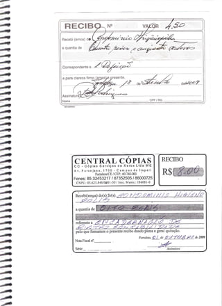 Prestação de Contas - Setembro 2009