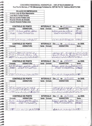 Prestação de Contas - Setembro 2009