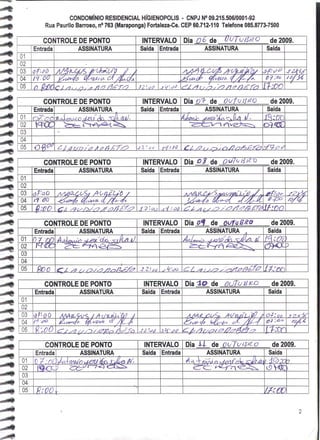 Prestação de Contas - Setembro 2009