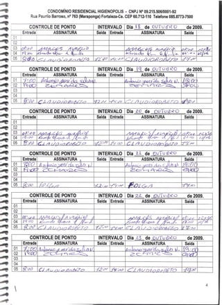 Prestação de Contas - Setembro 2009