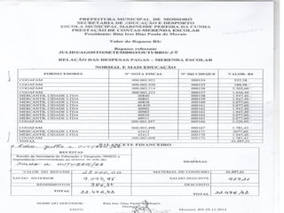 Prestação de contas 2014 2015