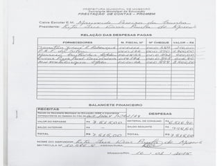 Prestação de contas 2014 2015