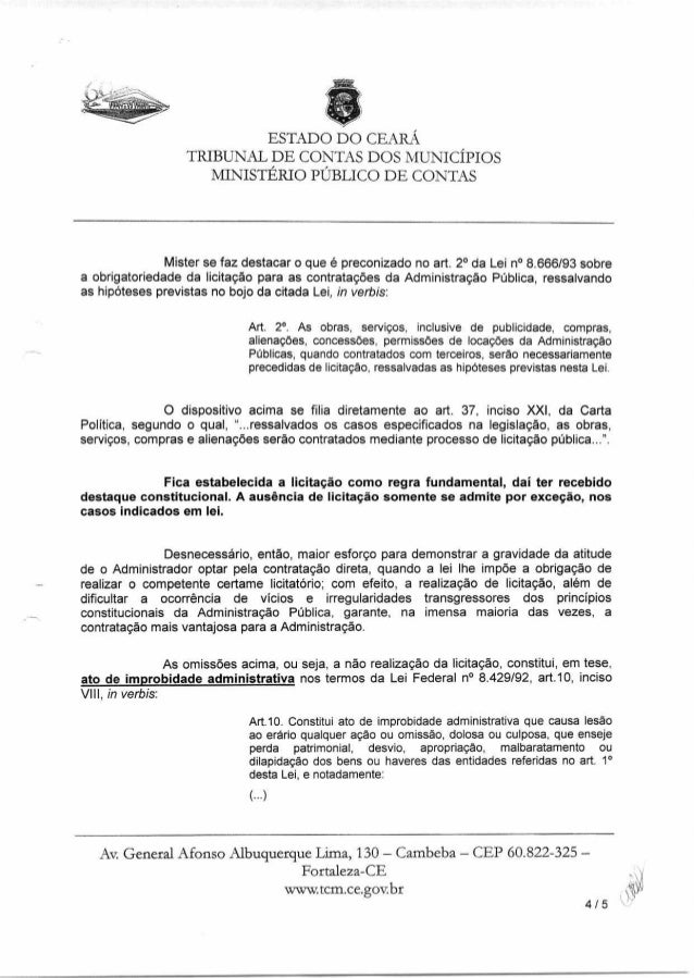 TCM-CE INTIMA GESTOR DA DESPESA DO PARACURU--2011 PARA 