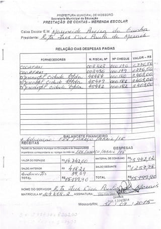 Prestaçoes de contas